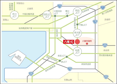 大阪府周辺主要道路図